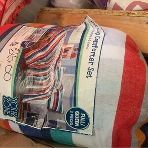 Colorful Striped Comforter Set